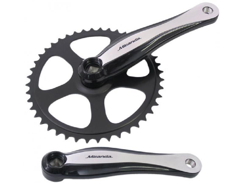 Miranda crankset beta1 plus 46 tands 3 32 blad staal crank alu zwart