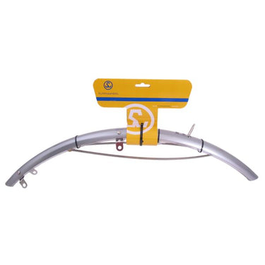 Voorspatbord 28 kunststof 50 mm - zilver transparant