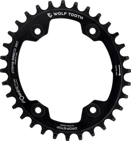 Wolf tooth components elliptical 96 bcd chainring for shimano xtr m9000 m9020