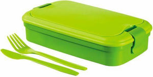 Curver lunch go - vershouddoos - lunchbox - inclusief bestek - 2 3 compartimenten - groen
