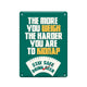Paperdreams tekstbord metaal - the more you weigh