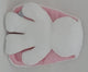 Snuggle bunny wit met roze oren. 26 cm