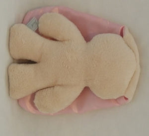Snuggle bunny beige met roze oren. 26 cm