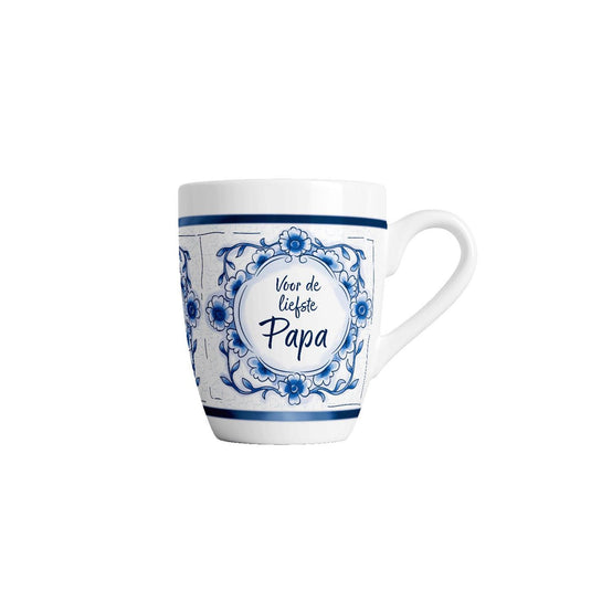 Paperdreams delfts blauwe mok - papa - keramiek 440ml