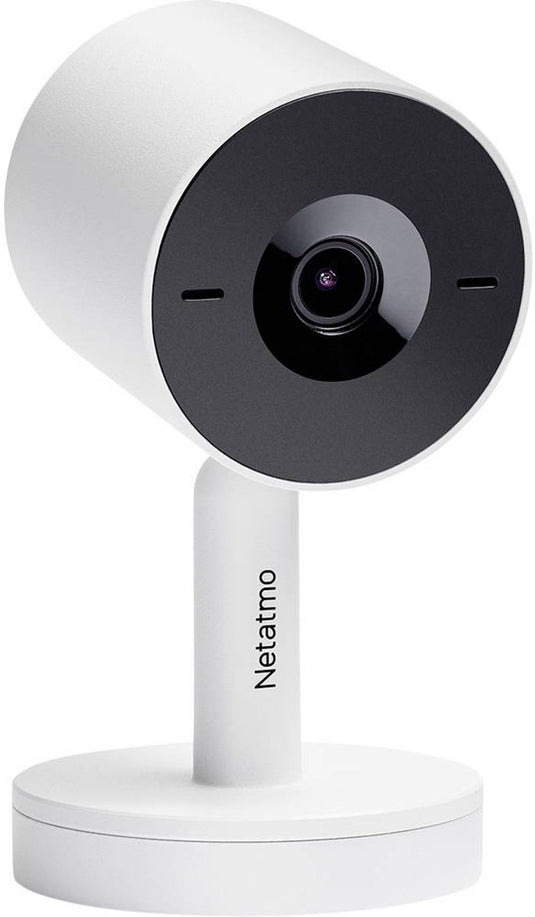 Netatmo slimme beveiligingscamera binnen - bewakingscamera 2k - gezichtsherkenning - bewegingsdetectie - nachtzicht - werkt met google home apple homekit - geen abonnement - wit - 1 stuk