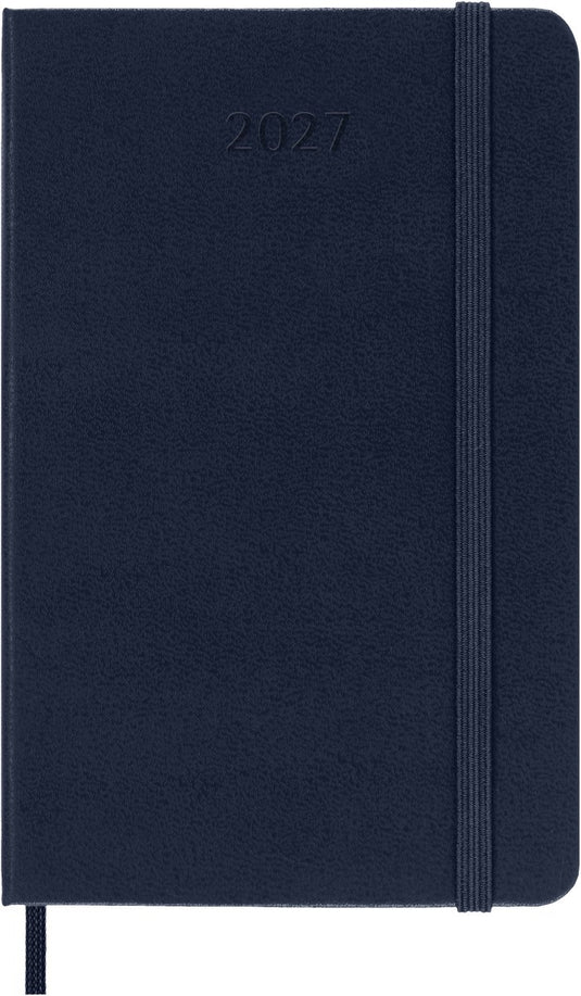 Moleskine 12 maanden agenda - 2027 - wekelijks - pocket - harde kaft - saffier blauw