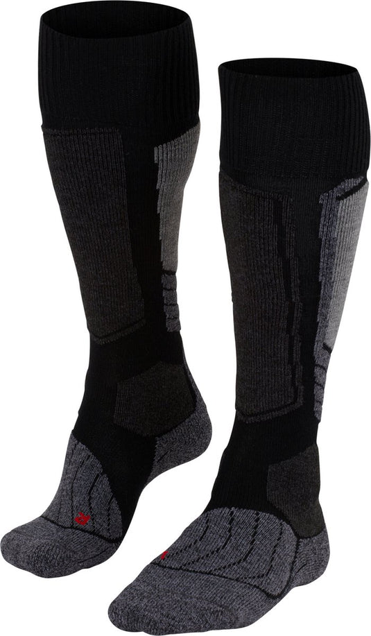 Falke sk1 warm dik wol functioneel materiaal skisokken dames zwart - maat 35-36