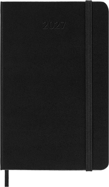 Moleskine 12 maanden agenda - 2027 - wekelijks horizontaal - pocket - harde kaft - zwart