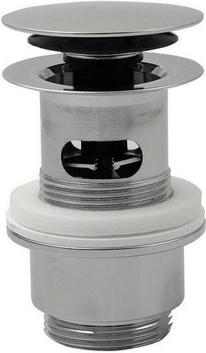 Plieger afvoerplug afsluitbaar klikbaar diameter 6.3cm draadmaat 5-4 chroom