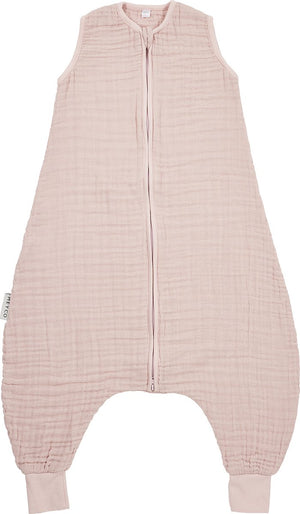 Meyco baby uni baby zomer slaapoverall jumper - pre-washed hydrofiel - soft pink - 80cm - 0.5 tog