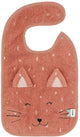 Trixie slabbetje biologisch katoen mrs. cat roze baby slab.