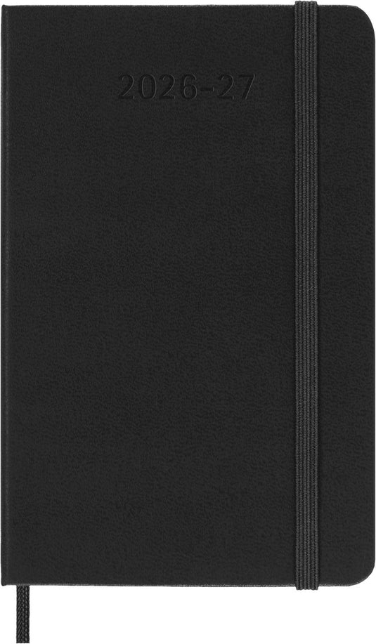 Moleskine 18 maanden agenda - 2026 27 - wekelijks horizontaal - pocket - harde kaft - zwart