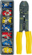 Blow krimptang set met draadstripper - inclusief geïsoleerde kabelschoenen - 190mm - pvc cs - awg 22-8