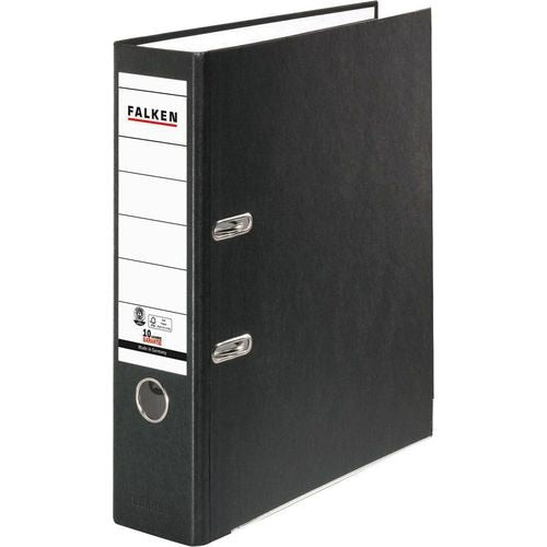 Falken ordner a4 80 mm zwart 2 ringen karton recycled