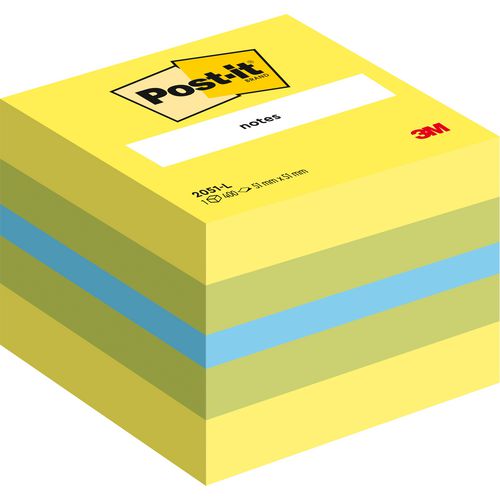 Post-it zelfklevend note blok 51x51mm assorti 400 vel