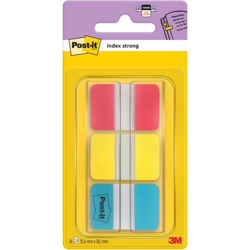 Index strong 686-1-ryb post-it 25x38mm assorti neon herpositioneerbaar dik 66vel