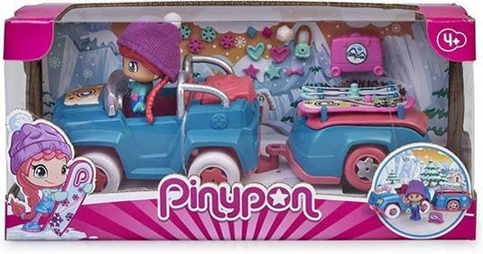 Famosa pinypon - ski jeep met trailer en figuurtje