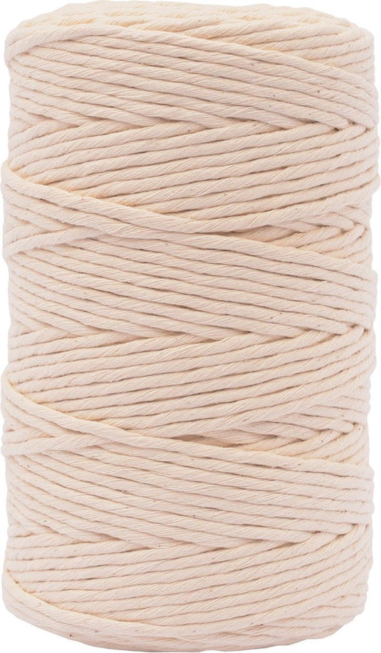Vaessen creative macrame touw - naturel - 3mmx200m