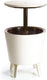 Curver keter -cool bar 2 in1 - drinkkoeler en bijzettafel draagbare tuinbar crème - chocoladekleur