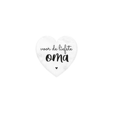 Paperdreams marmeren hartje - oma- 5x5cm