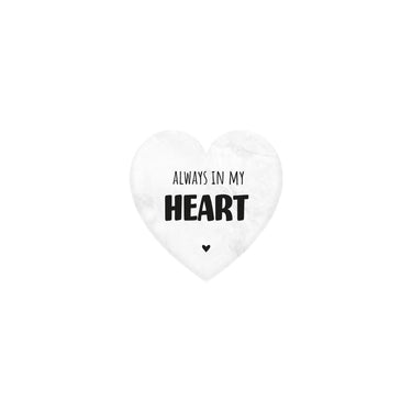 Paperdreams marmeren hartje - always in my heart- 5x5cm