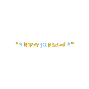 Paperdreams papaerdreams letter banner 'happy 1st birthday' 250cm karton