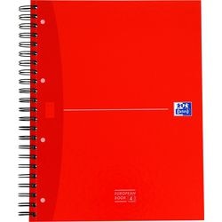 Notitieboek oxford essential dsp a4 4-gaats insteekvak assorti