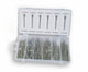 Splitpen assortiment, 300 stuks in opbergbox.