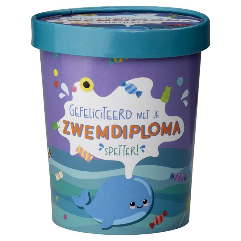 Load image into Gallery viewer, Paperdreams snoepbeker ø12x14cm - zwemdiploma
