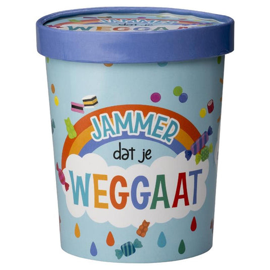 Paperdreams snoepbeker - jammer dat je weggaat