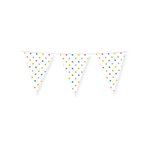 Paperdreams party vlags - party dots 4 meter pe polyetheen