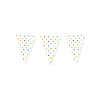 Paperdreams party vlags - party dots 4 meter pe polyetheen