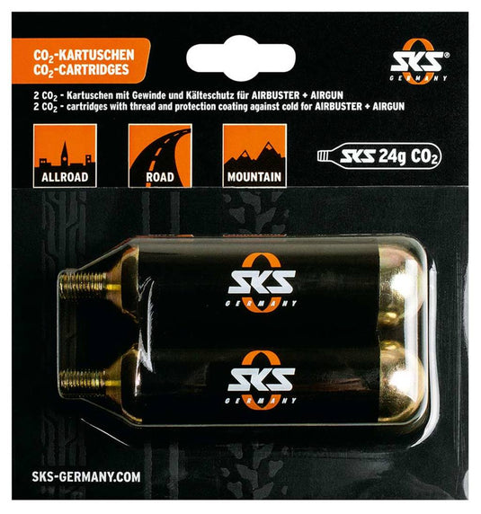 Sks co2-patronen 24g voor airbuster (2st)