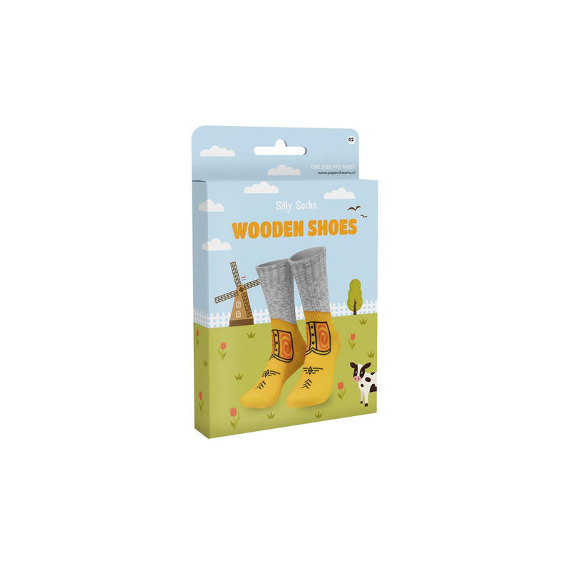 ギャラリービューアに画像をロードする, Paperdreams silly socks - wooden shoes - polyester
