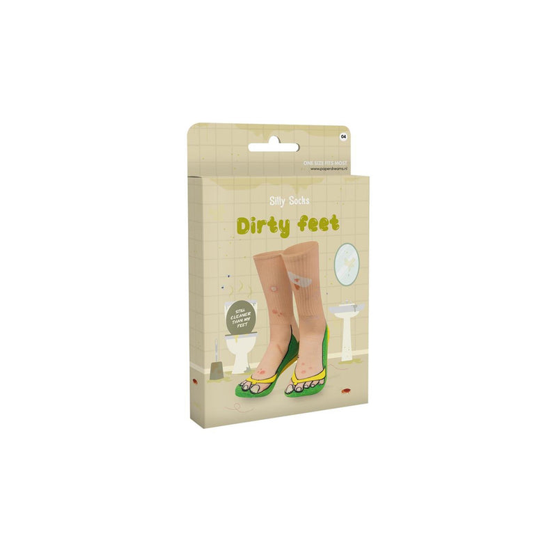 ギャラリービューアに画像をロードする, Paperdreams silly socks - dirty feet - polyester
