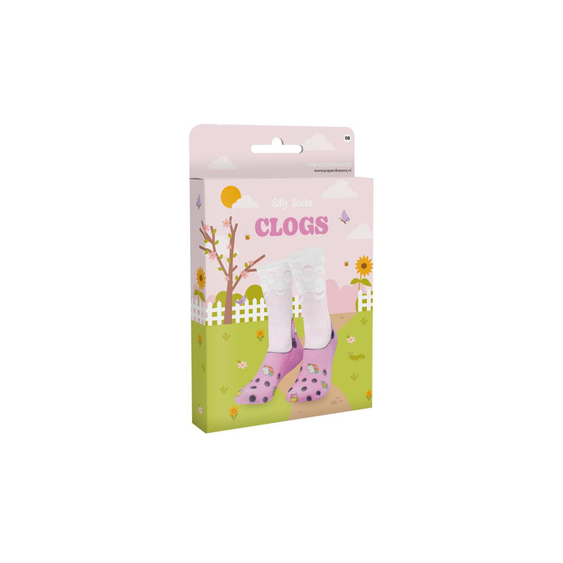 ギャラリービューアに画像をロードする, Paperdreams silly socks - clogs - polyester
