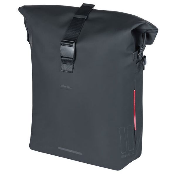 Load image into Gallery viewer, Basil SoHo MIK Side fietsschoudertas - zwart, waterdicht, PU, Nordlicht LED, 17l
