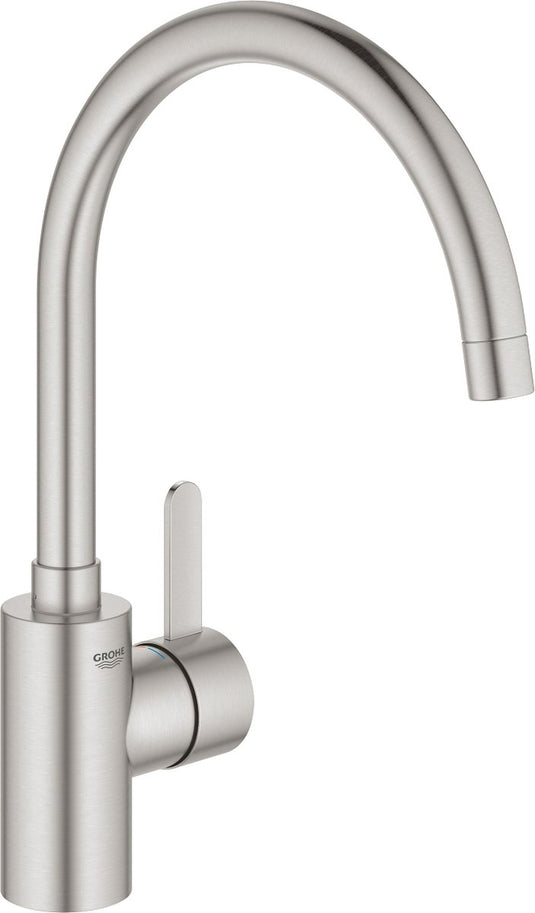 Grohe eurosmart cosmopolitan keukenkraan - hoge draaibare c-uitloop - rvs (supersteel) - 32843dc2