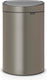 Brabantia touch bin prullenbak - 10+23 liter - afvalscheiding - platinum