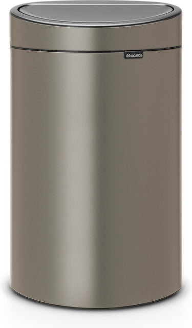 Brabantia touch bin prullenbak - 40 liter - platinum