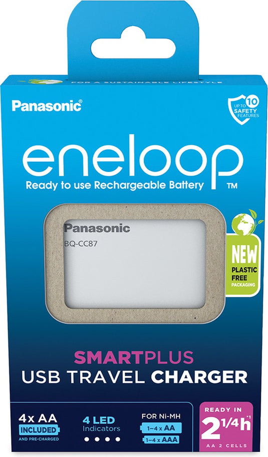 Panasonic eneloop panasonic smartplus usb + 4 x aa eneloop 2000 mah