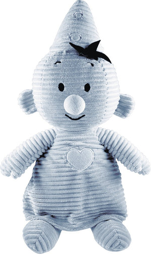 Bumba corduroy knuffel - zachte blauwe corduroy pluche knuffel - 35 cm