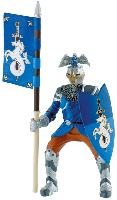 Bullyland 80785 – speelfiguur toernooi ridder blauw – ca. 12,5cm – levensecht en detailrijk vormgegeven – ideaal als fantasiefiguur, decoratie of klein cadeautje voor kinderen vanaf 3 jaar