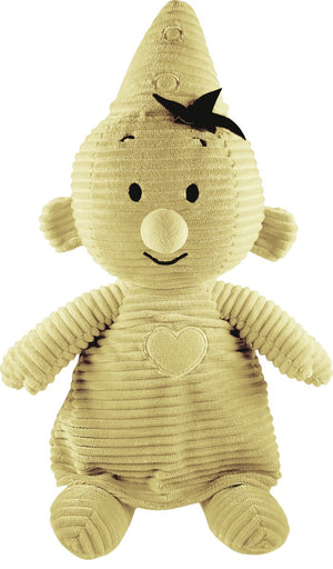 Bumba corduroy knuffel - zachte gele corduroy pluche knuffel - 35 cm
