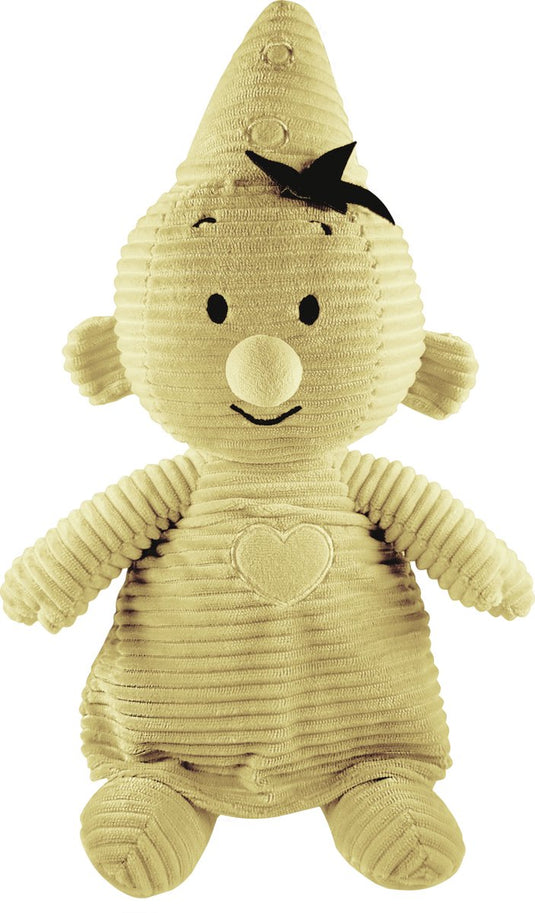 Bumba corduroy knuffel - zachte gele corduroy pluche knuffel - 35 cm