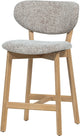 Woood udar barstoel met houten frame - hout - naturel - 94x51x58