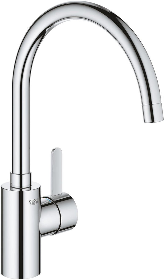 Grohe via cosmopolitan keukenmengkraan - hoge uitloop - draaibaar 150° - chroom