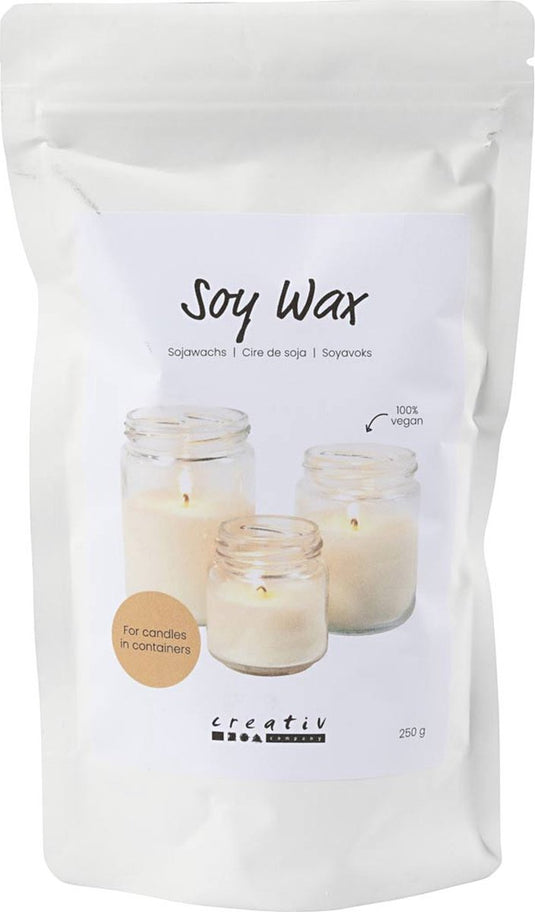 Creativ company sojawas voor kaarsen in potten - creme 250gr.