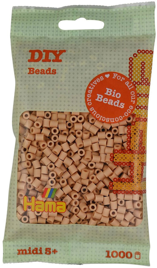 Hama midi bio strijkkralen - beige (027), 1000st.