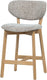 Woood udar barstoel met houten frame - hout - naturel - 94x51x58